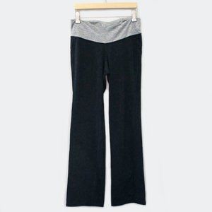 Old Navy Mid Rise Bootcut Active Go-Dry Yoga Pants Stripe Waistband EUC